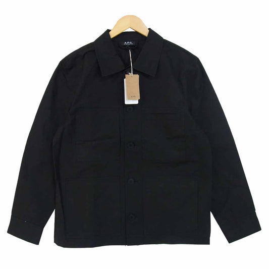 A.P.C. アーペーセー 24205-30322 コットン カバーオール ワーク ジャケット ブラック系 L【新古品】【未使用】【中古】