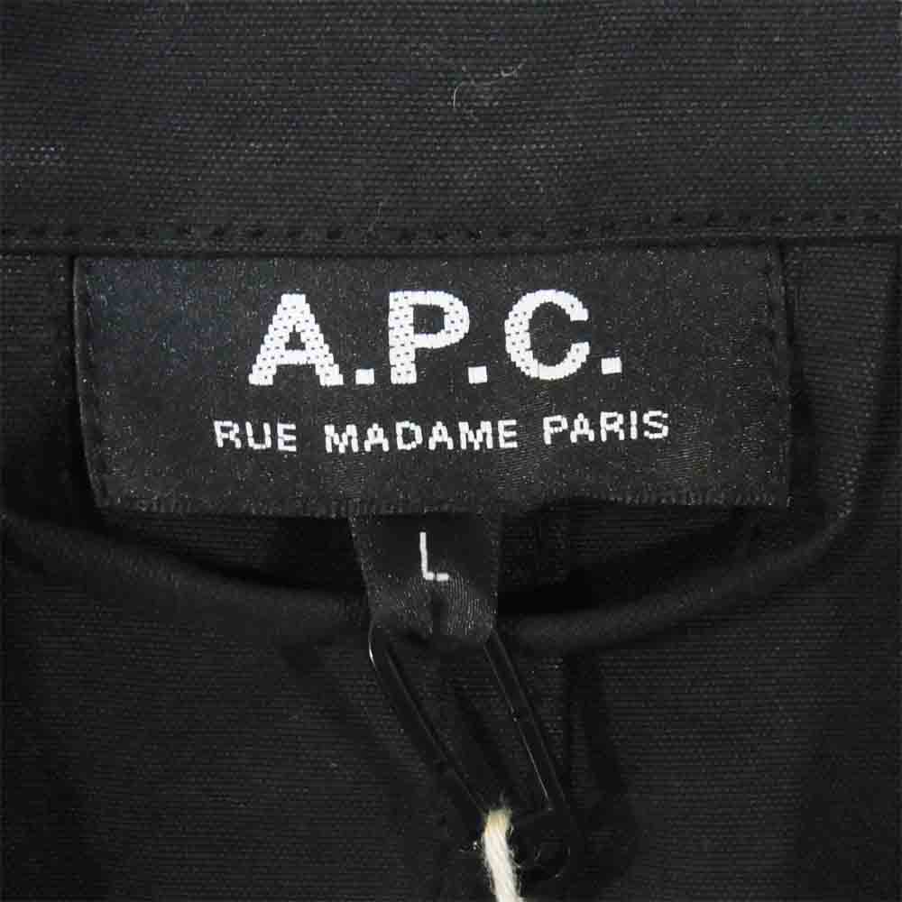 A.P.C. アーペーセー 24205-30322 コットン カバーオール ワーク ジャケット ブラック系 L【新古品】【未使用】【中古】