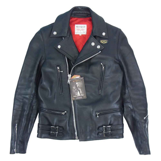 Lewis Leathers ルイスレザー 391T LIGHTNING ライトニング レザー ダブルライダース ブラック系 34【美品】【中古】