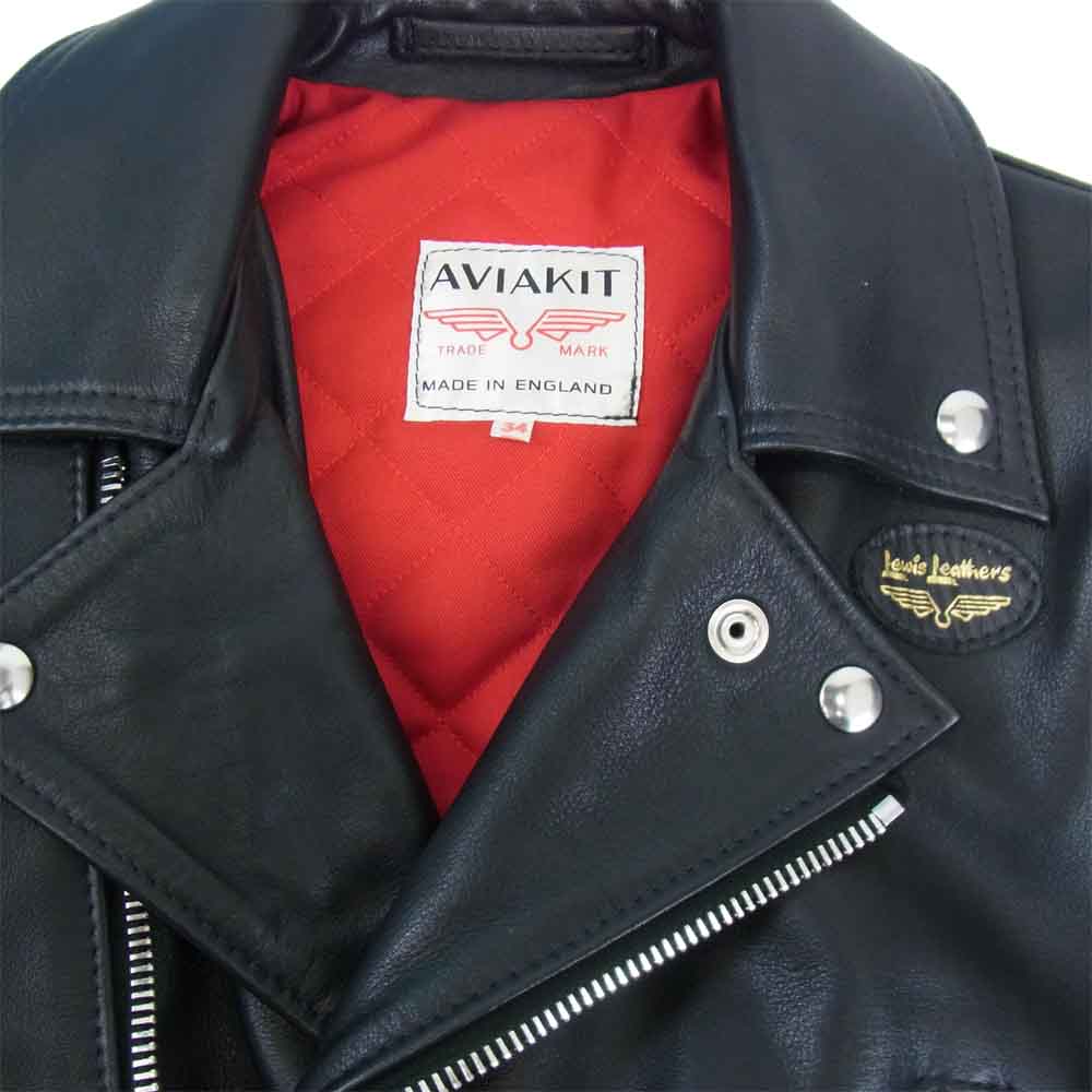 Lewis Leathers ルイスレザー 391T LIGHTNING ライトニング レザー ダブルライダース ブラック系 34【美品】【中古】