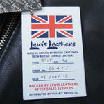 Lewis Leathers ルイスレザー 391T LIGHTNING ライトニング レザー ダブルライダース ブラック系 34【美品】【中古】