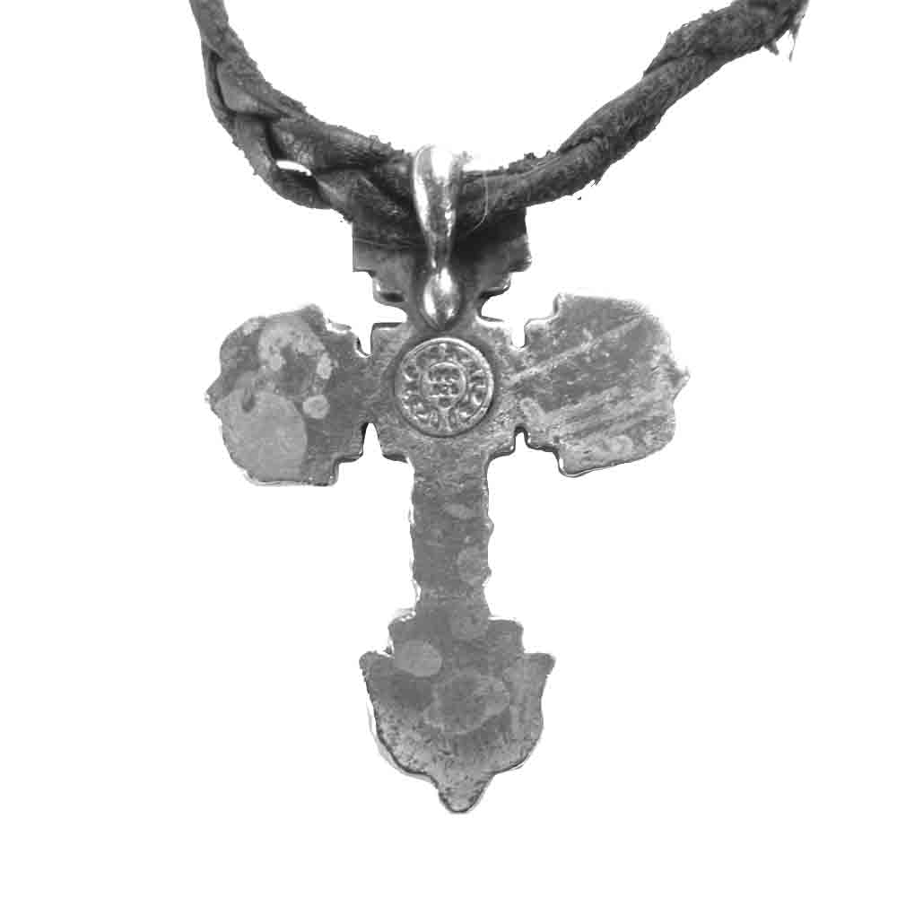 CHROME HEARTS クロムハーツ（原本無） フィリグリー クロス XS レザー ブレイド シルバー系【中古】