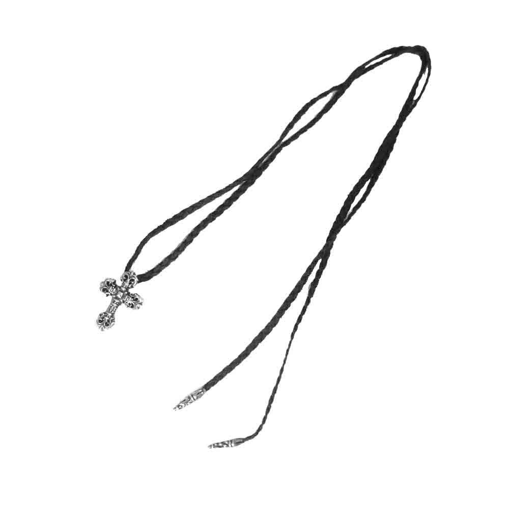 CHROME HEARTS クロムハーツ（原本無） フィリグリー クロス XS レザー ブレイド シルバー系【中古】