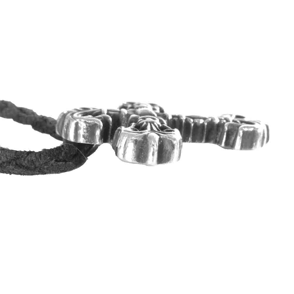 CHROME HEARTS クロムハーツ（原本無） フィリグリー クロス XS レザー ブレイド シルバー系【中古】