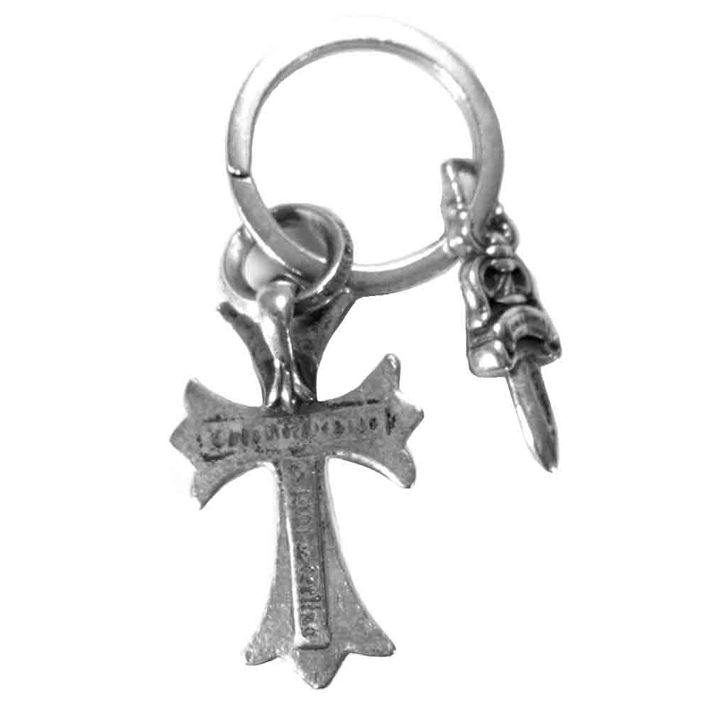 CHROME HEARTS クロムハーツ（原本無） スモール CH クロス ダガー キーリング  シルバー系【中古】
