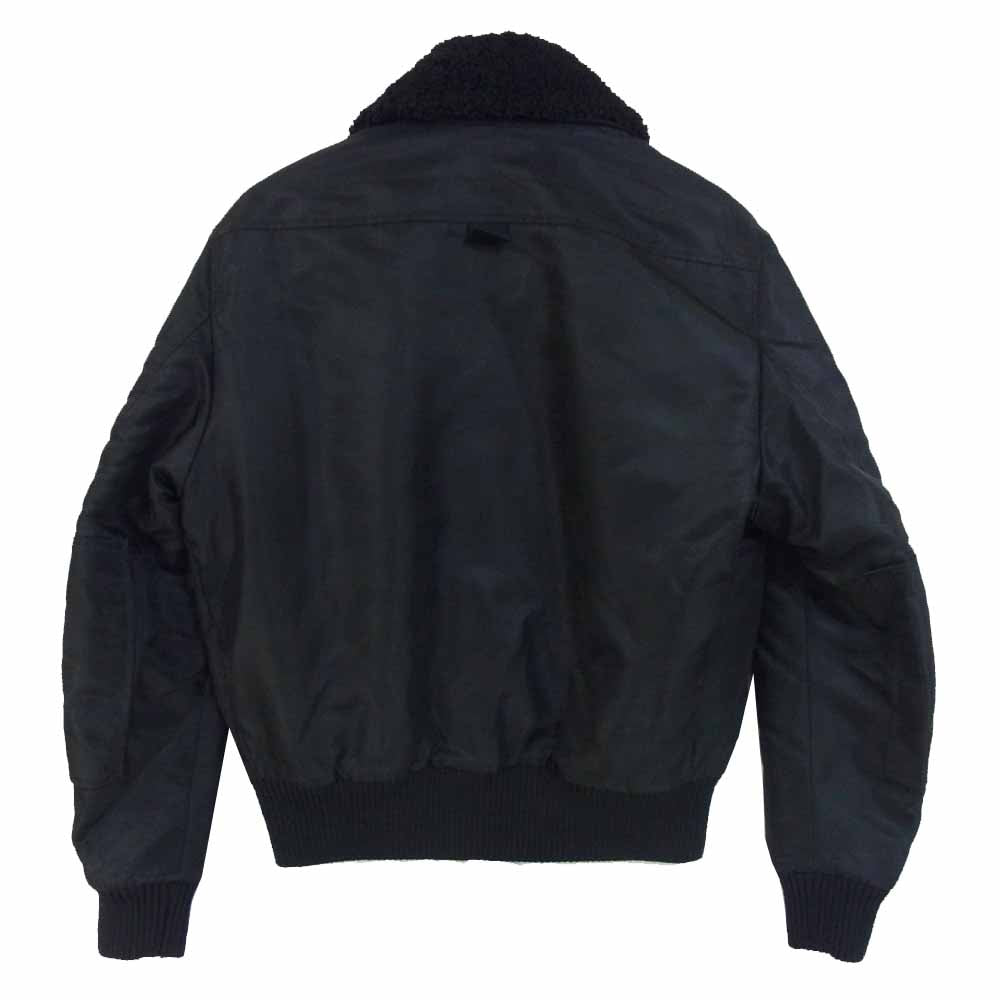 SAINT LAURENT サンローラン 535230 Y722T 国内正規品 BOMBER ARMY JACKET 着脱可能 襟リアルムートンレザー アーミー ボンバージャケット ブラック系 46【美品】【中古】