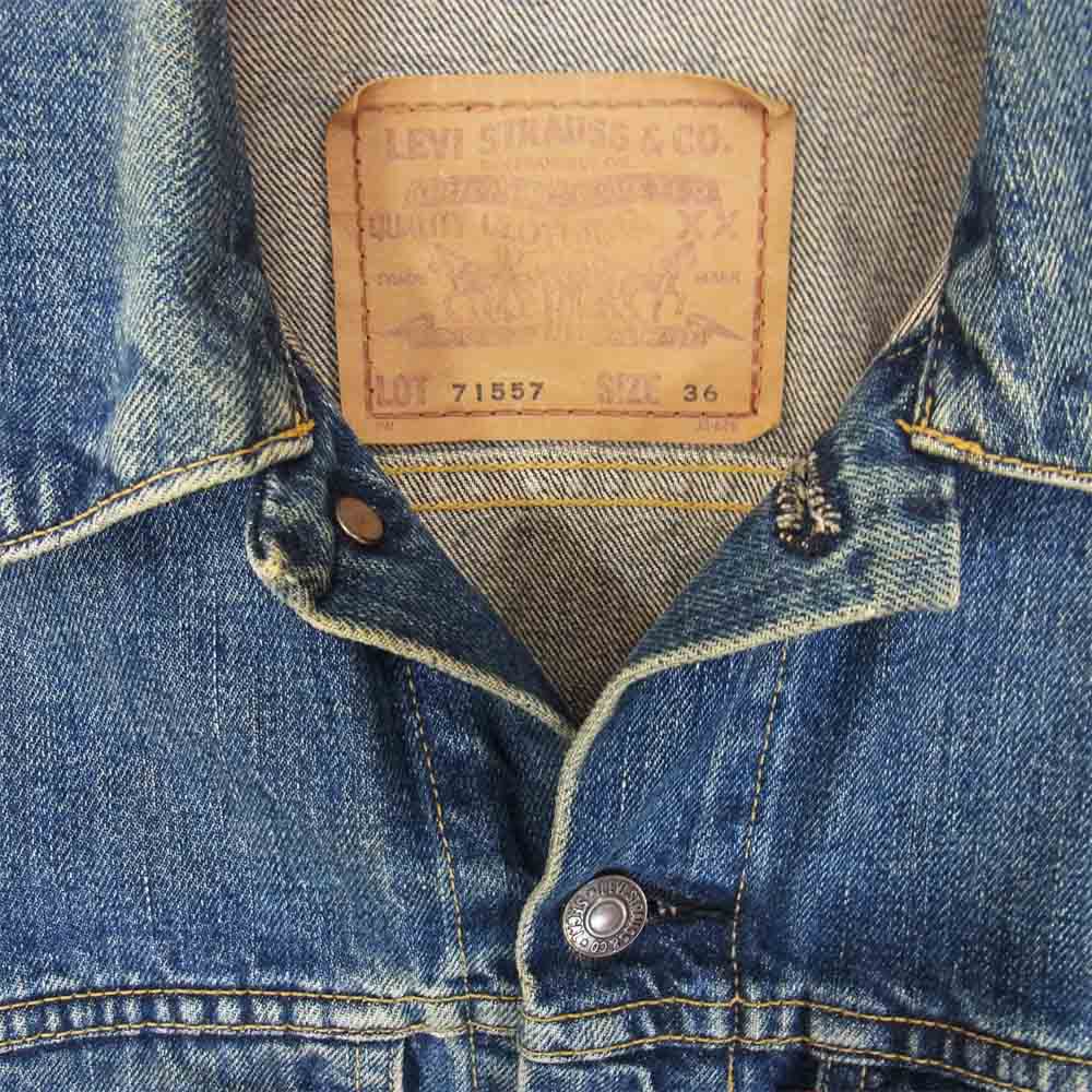 Levi's リーバイス 71557-0208 Gジャン 日本製 復刻 ビックE 3rd 36 インディゴブルー系 36【中古】