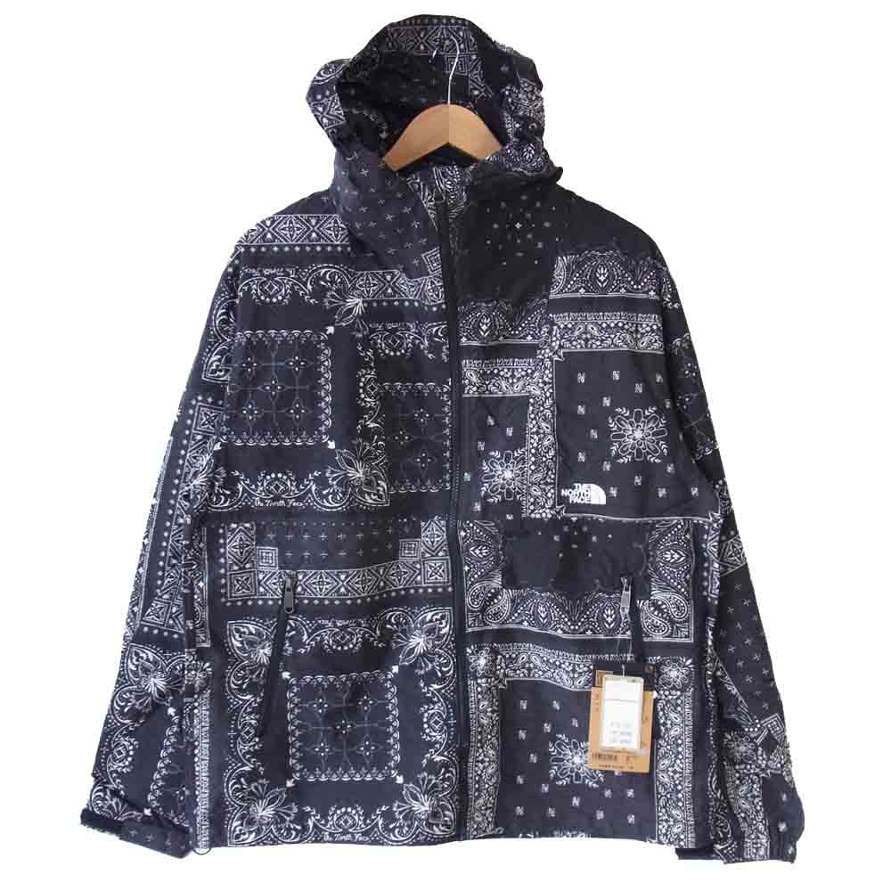THE NORTH FACE ノースフェイス NP71535 Novelty Compact Jacket RB ノベルティー コンパクト ジャケット バンダナ リニューアル ブラック ブラック系 L【新古品】【未使用】【中古】
