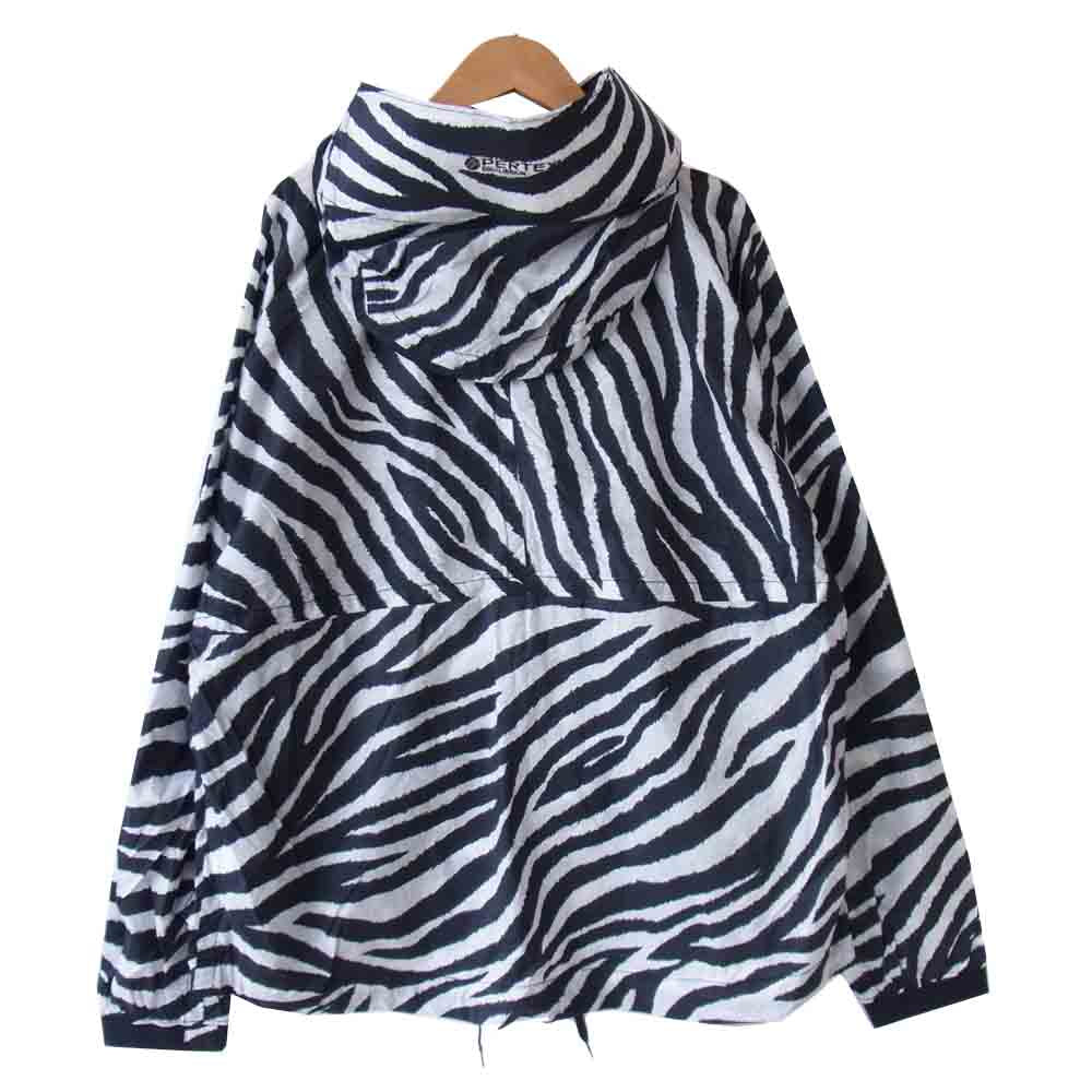 THE NORTH FACE ノースフェイス NP2009N パープルレーベル パーテックス ゼブラプリント パーカー PERTEX Zebra Print Mountain Wind Parka  黒×白 M【新古品】【未使用】【中古】