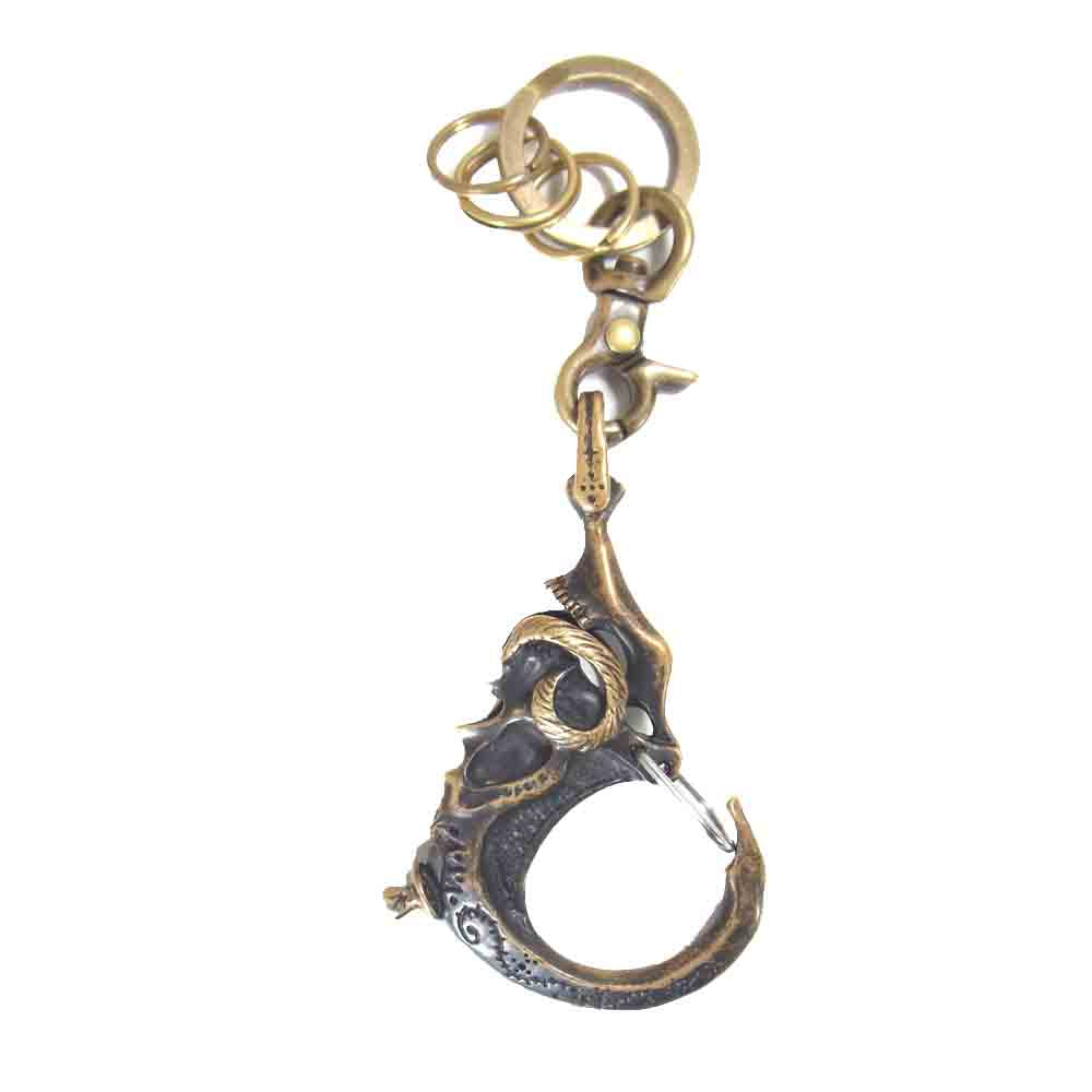 GALCIA ガルシア ブラス キーホルダー キーチェーン ゴールド系【中古】
