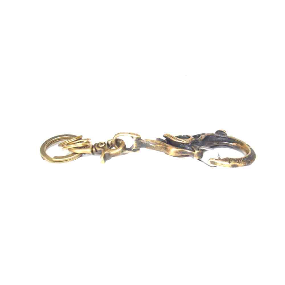 GALCIA ガルシア ブラス キーホルダー キーチェーン ゴールド系【中古】