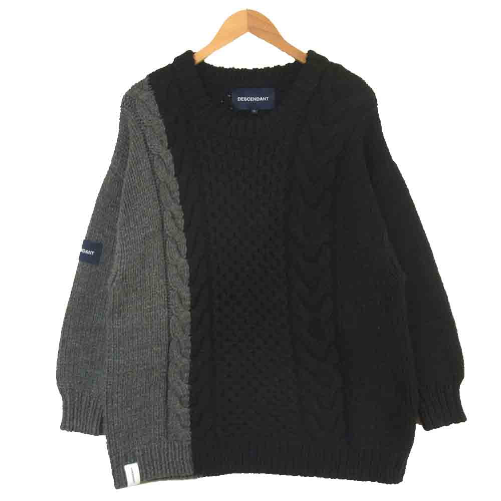 Descendant 19aw aran wool knit 黒 サイズ1