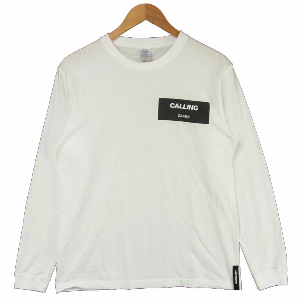 イサムカタヤマ バックラッシュ CALLING OSAKA ロンT 長袖 Tシャツ ホワイト系 M【中古】