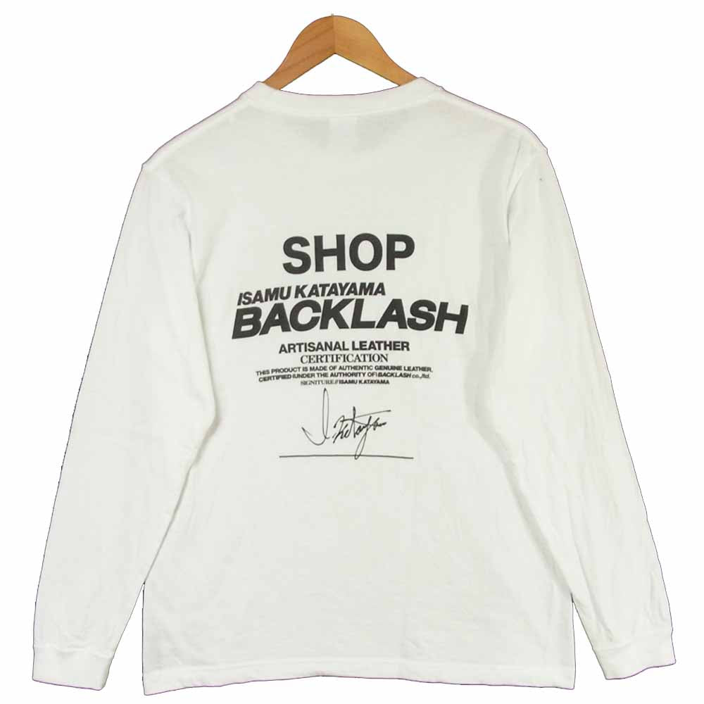 イサムカタヤマ バックラッシュ CALLING OSAKA ロンT 長袖 Tシャツ ホワイト系 M【中古】
