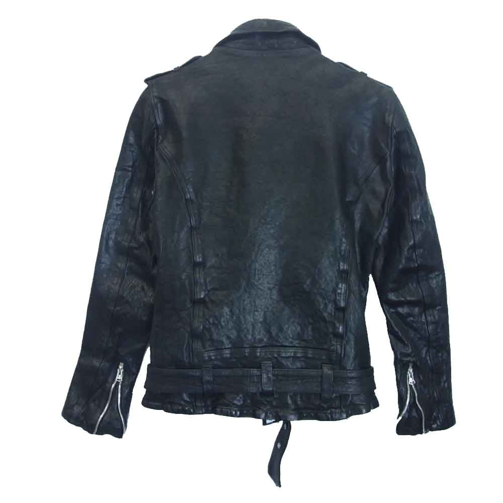 イサムカタヤマ バックラッシュ 1773-07 JAPAN SHOULDER GARMENT-DYED DOUBLE RIDERS ジャパン ショルダー ダブル ライダース ブラック系 S 1【新古品】【未使用】【中古】