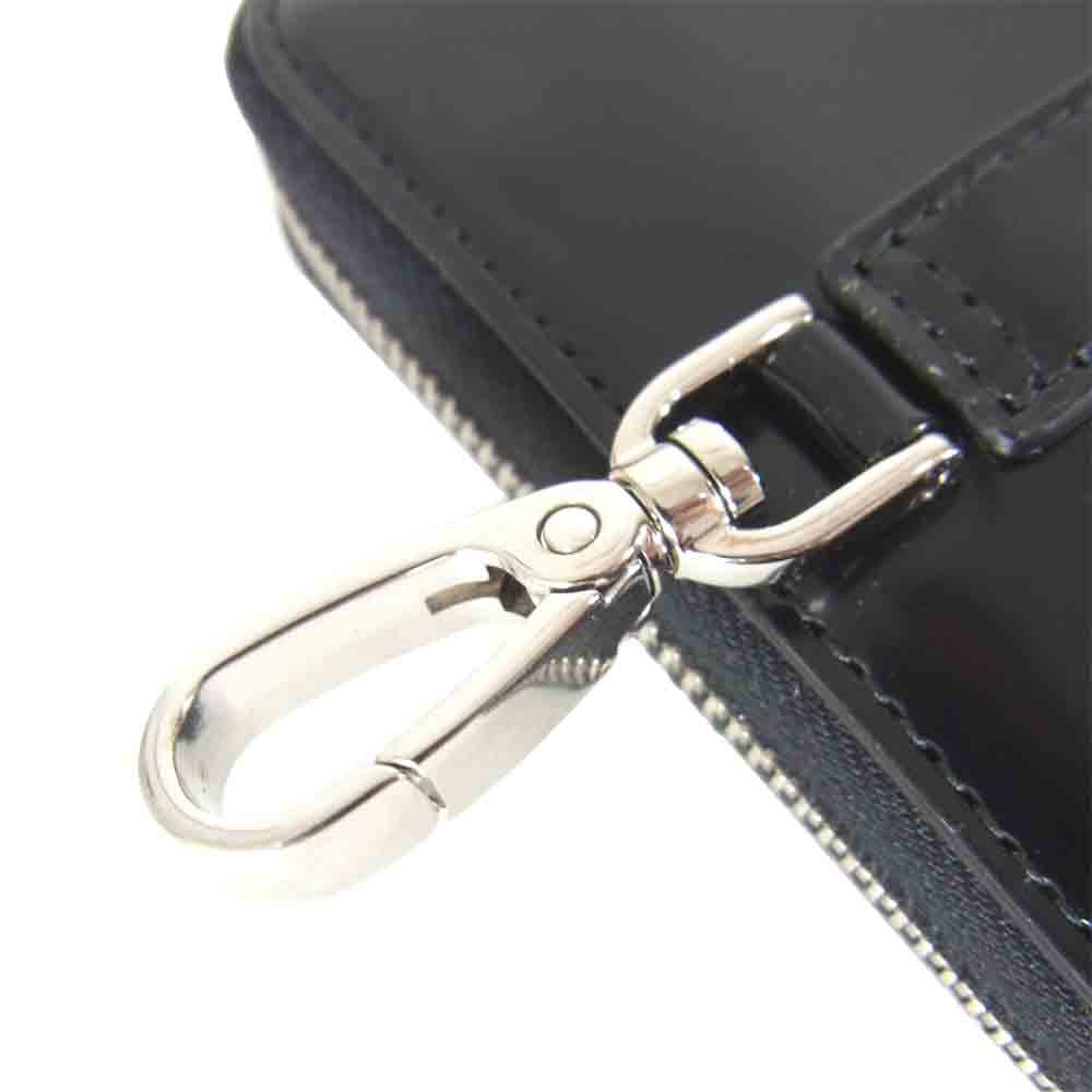 PRADA プラダ 21SS 1TL433 ブラッシュドレザー トライアングル ミニポーチ ブラック系【極上美品】【中古】
