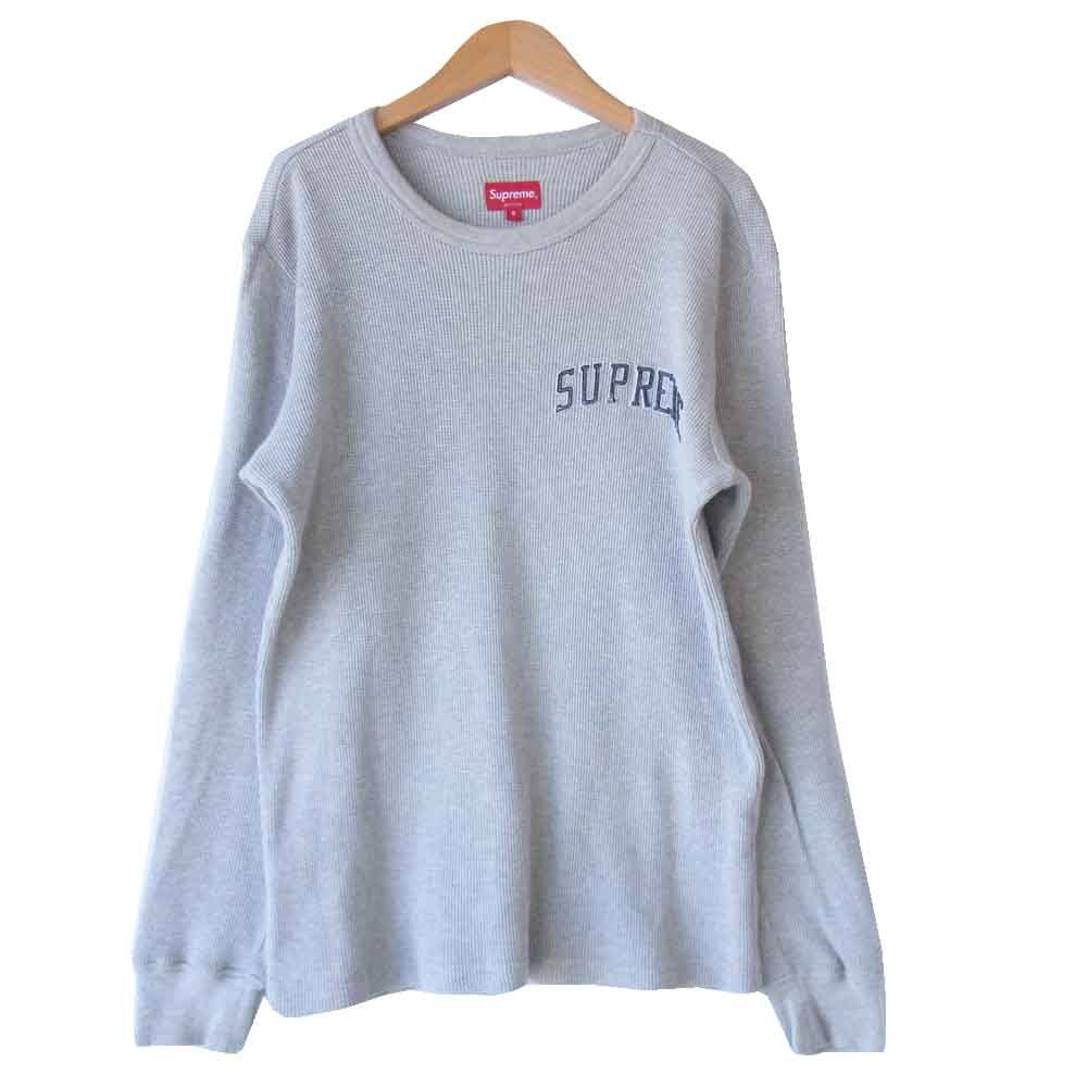 Supreme シュプリーム 17AW Arc Logo L/S Thermal アークロゴロングスリーブTシャツ グレー系 S【中古】