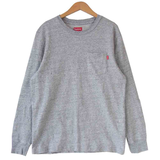 Supreme シュプリーム 18AW L/S Pocket Tee グレー系 S【中古】