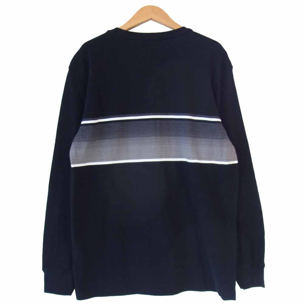 Supreme シュプリーム 18SS Shadow Stripe L/S Top シャドー ストライプ トップ ブラック系 S【中古】
