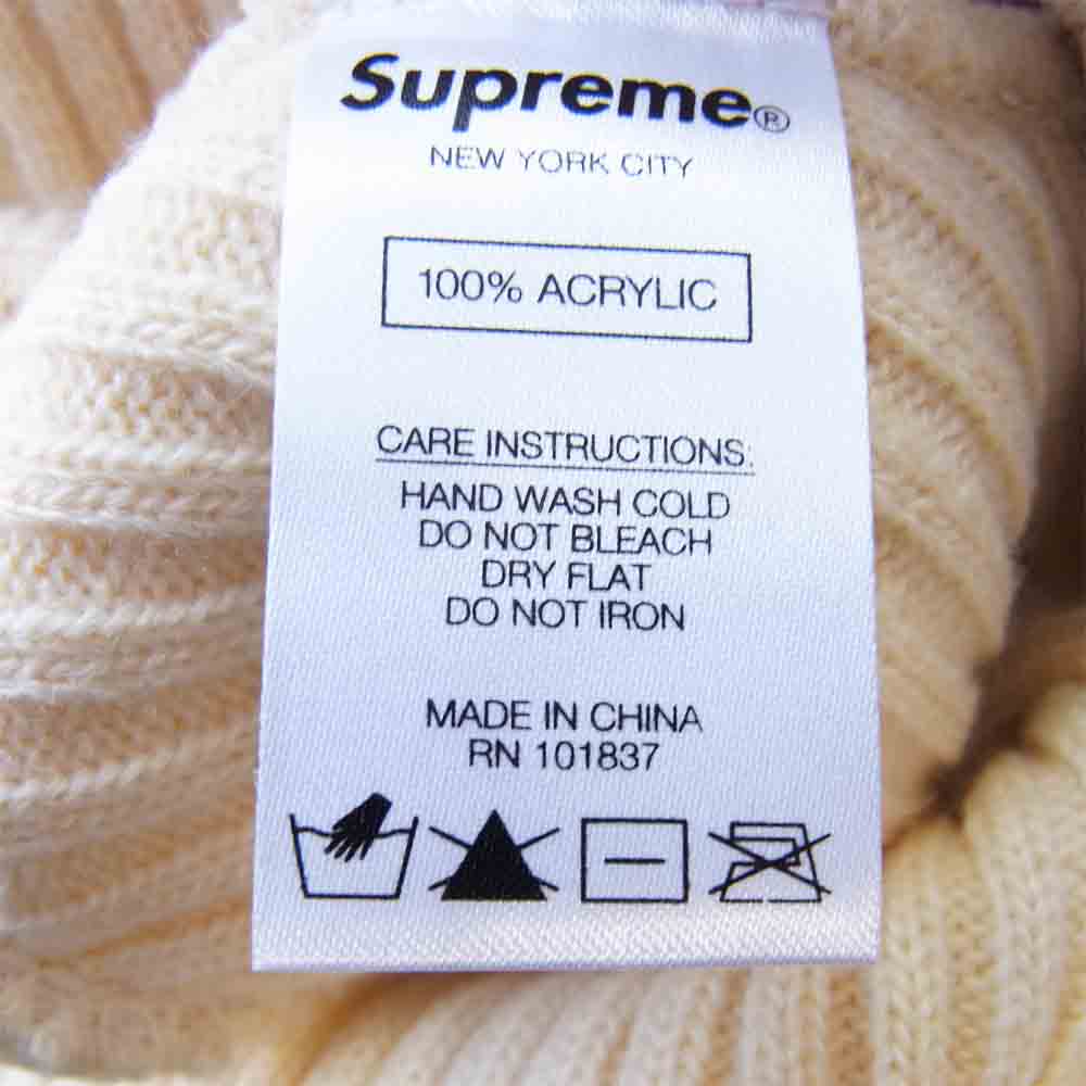 Supreme シュプリーム 20AW Wide Rib Beanie Natural NATURAL ナチュラル オフホワイト系【新古品】【未使用】【中古】