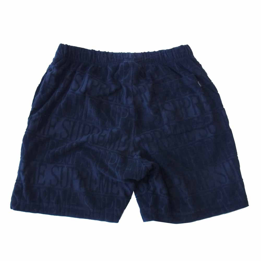 Supreme シュプリーム 17SS Logo Stripe Terry Short ロゴストライプ テリー パイル ショーツ ブラック系 S【中古】