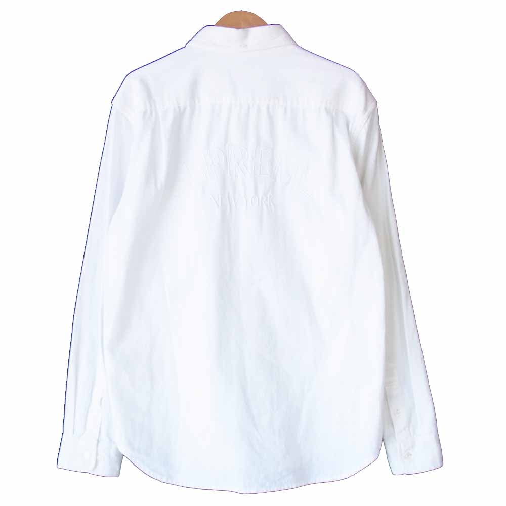 Supreme シュプリーム 17SS Denim Shirt バックアーチロゴ ホワイトデニム シャツ ホワイト系 S【中古】