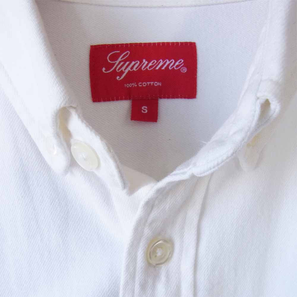 Supreme シュプリーム 17SS Denim Shirt バックアーチロゴ ホワイトデニム シャツ ホワイト系 S【中古】
