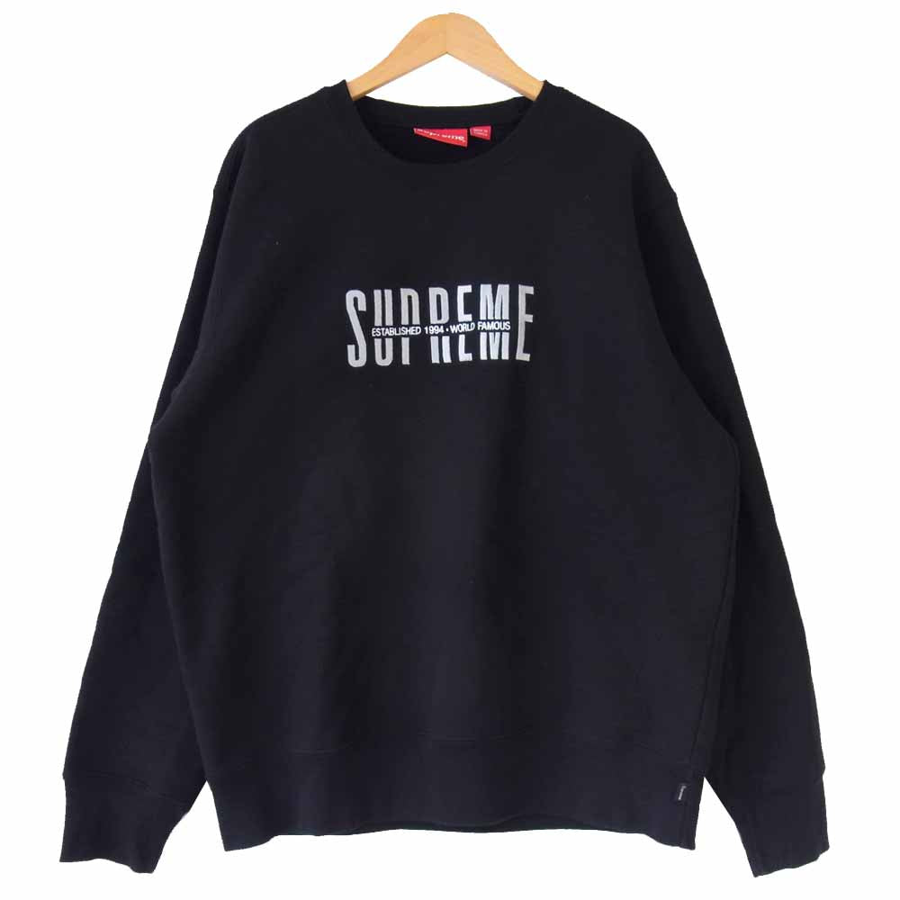 Supreme シュプリーム 18AW World Famous Crewneck ワールドフェイマス スウェット ブラック系 M【中古】