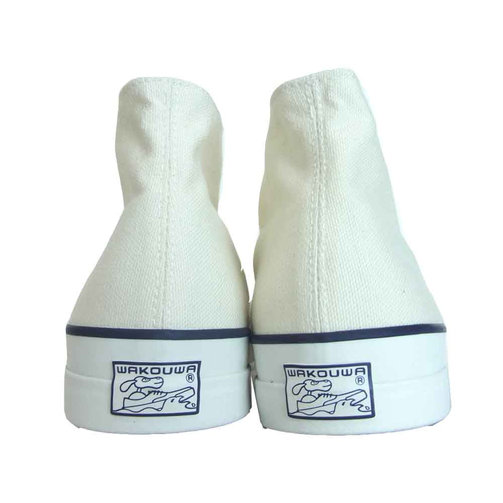 アナトミカ 540-501-020 WAKOUWA ワクワ HI WHITE SOLE ハイカット デッキシューズ スニーカー オフホワイト系 オフホワイト系 25cm【極上美品】【中古】