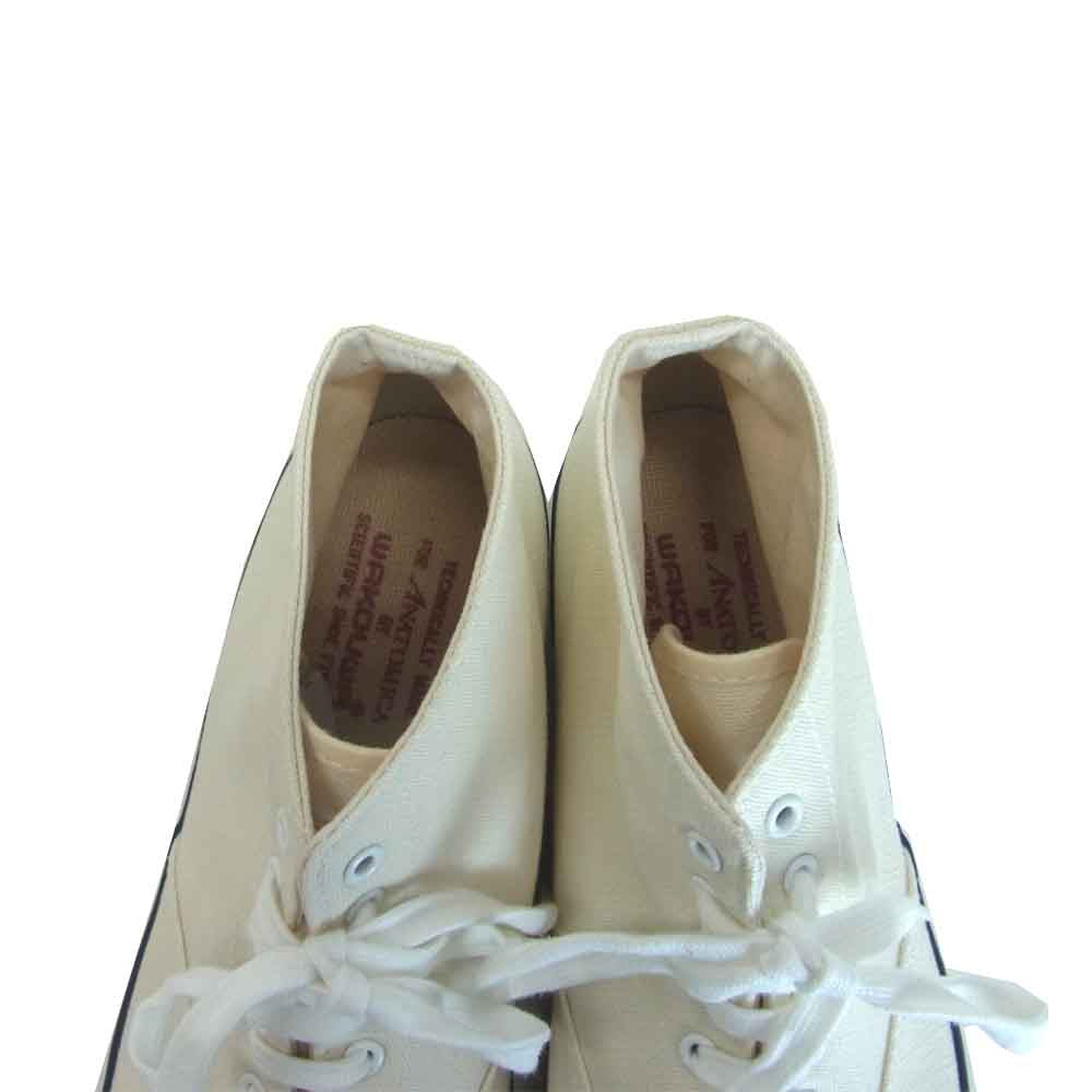 アナトミカ 540-501-020 WAKOUWA ワクワ HI WHITE SOLE ハイカット デッキシューズ スニーカー オフホワイト系 オフホワイト系 25cm【極上美品】【中古】