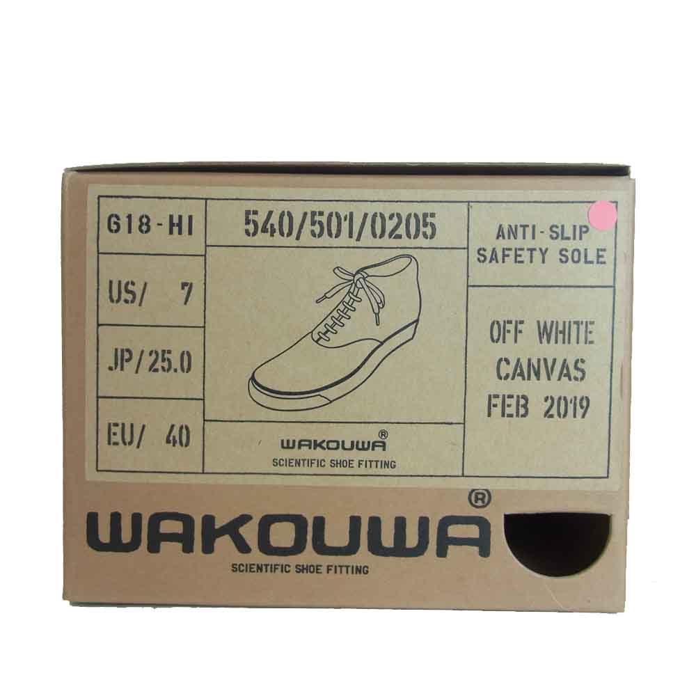 アナトミカ 540-501-020 WAKOUWA ワクワ HI WHITE SOLE ハイカット デッキシューズ スニーカー オフホワイト系 オフホワイト系 25cm【極上美品】【中古】