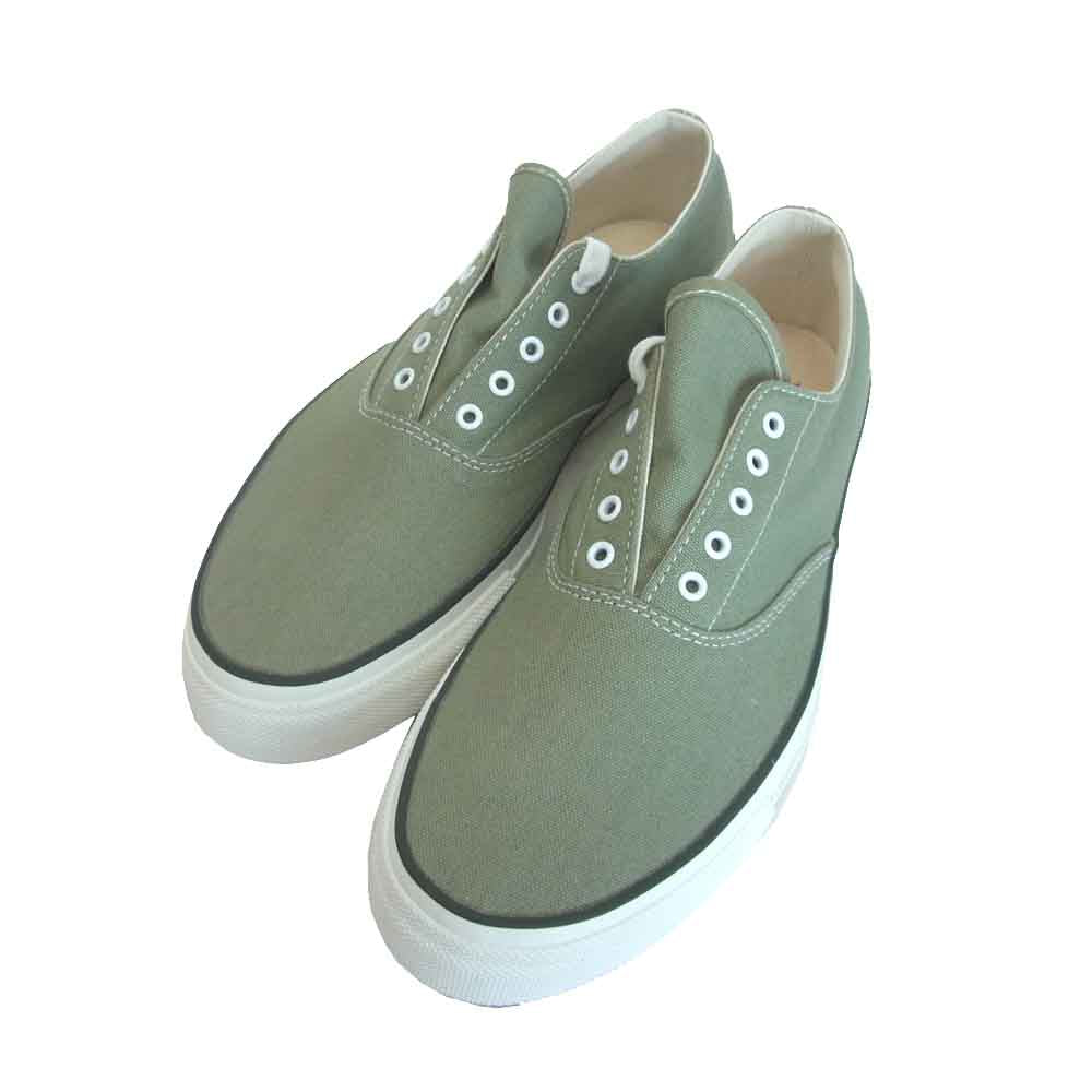 アナトミカ 540-501-0113 WACOUWA ワクワ LOW WHITE SOLE デッキシューズ ローカット スニーカー カーキ系 26.5cm【新古品】【未使用】【中古】