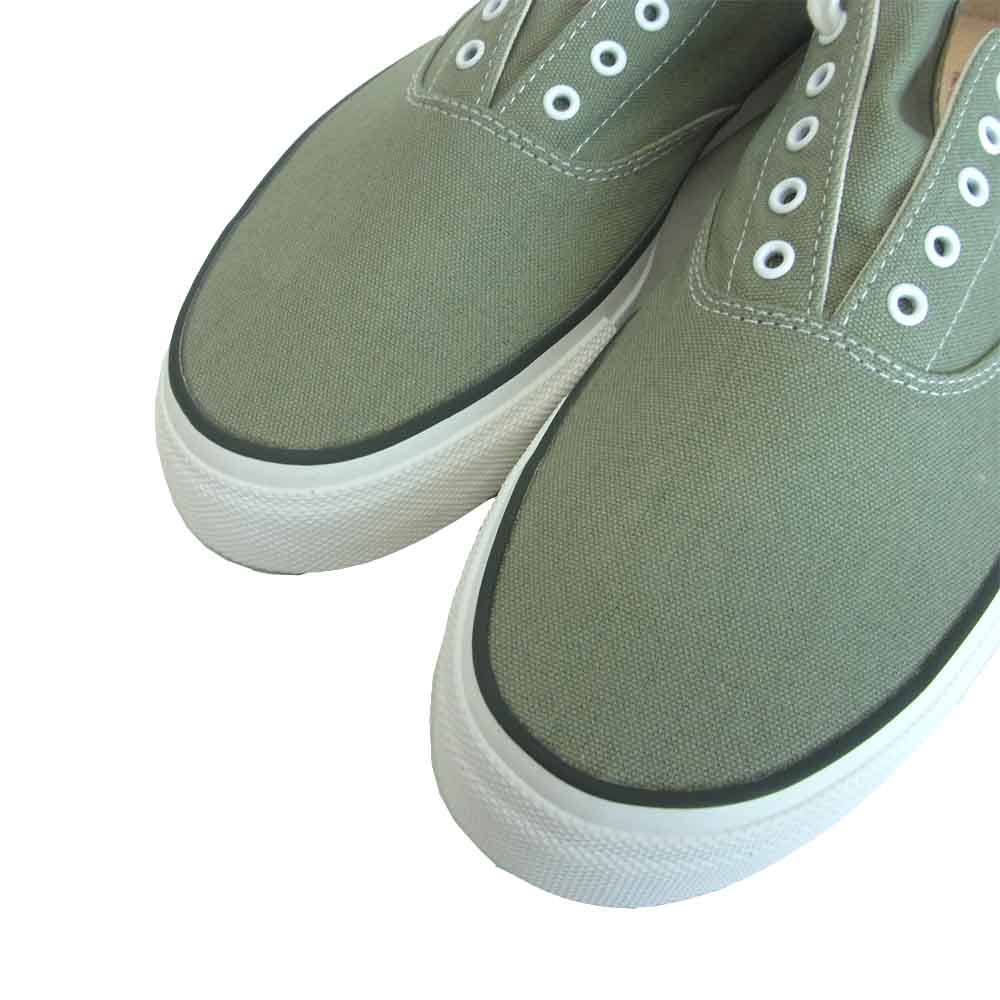 アナトミカ 540-501-0113 WACOUWA ワクワ LOW WHITE SOLE デッキシューズ ローカット スニーカー カーキ系 26.5cm【新古品】【未使用】【中古】