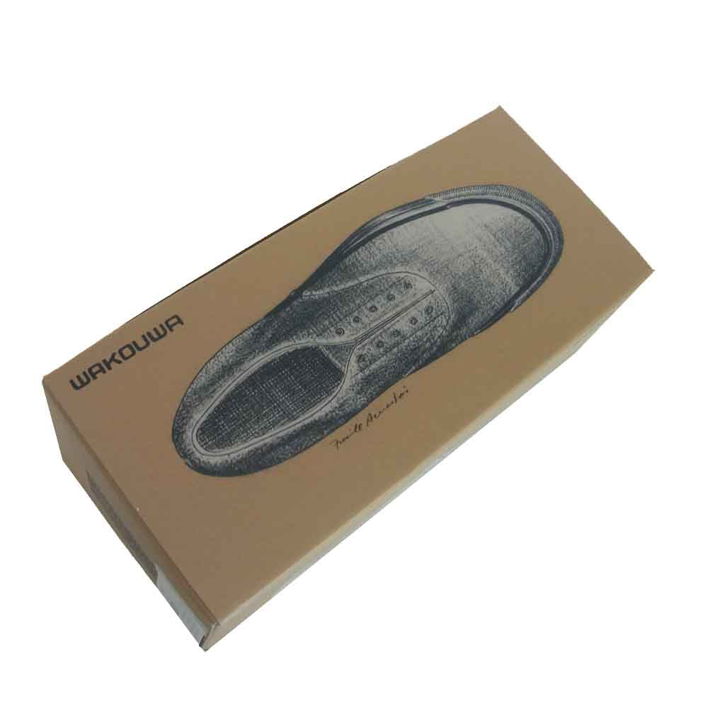 アナトミカ 540-501-0113 WACOUWA ワクワ LOW WHITE SOLE デッキシューズ ローカット スニーカー カーキ系 26.5cm【新古品】【未使用】【中古】