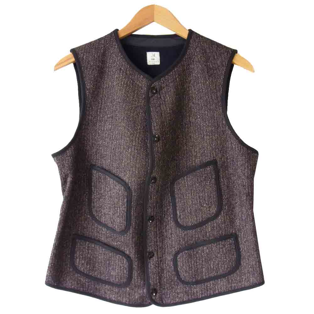 アナトミカ 530-522-08 BROWNS BEACH VEST ビーチクロス ベスト ネイビー系 42【新古品】【未使用】【中古】