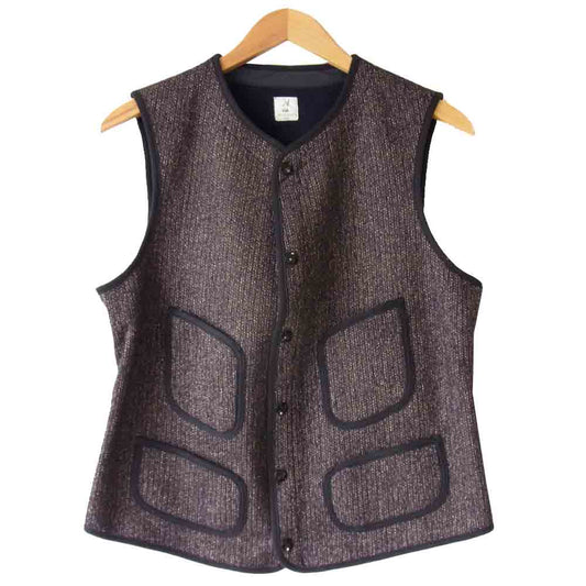 アナトミカ 530-522-08 BROWNS BEACH VEST ビーチクロス ベスト ネイビー系 42【新古品】【未使用】【中古】