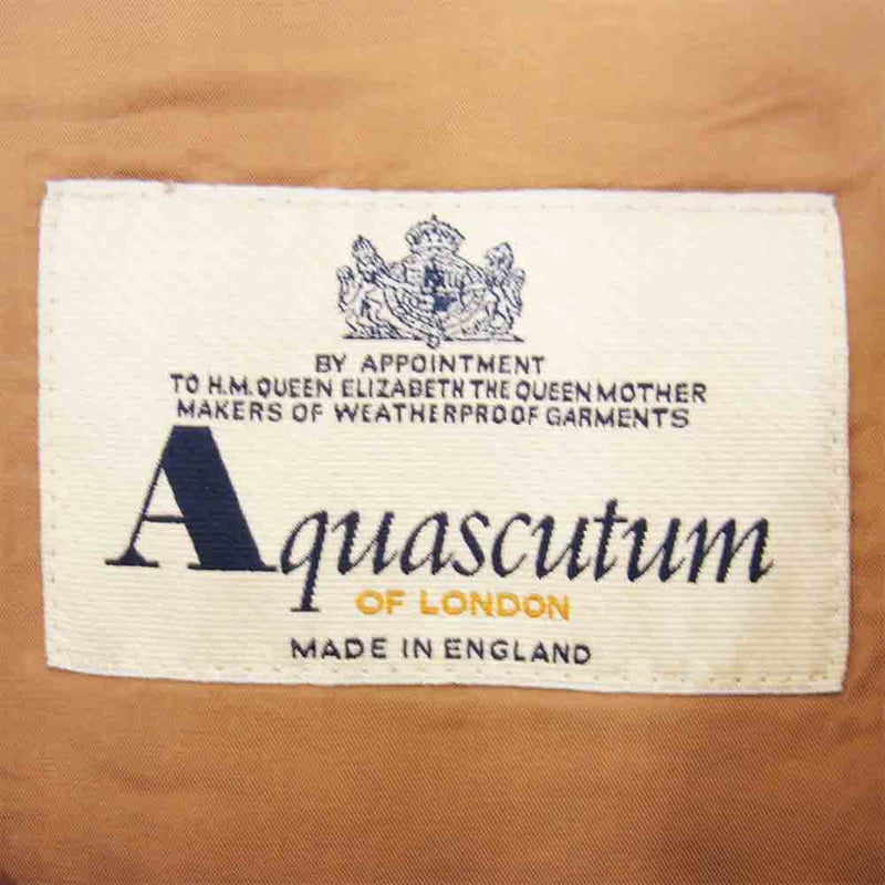 Aquascutum アクアスキュータム 英国製 ウールライナー付 ステンカラーコート ベージュ系 40【中古】