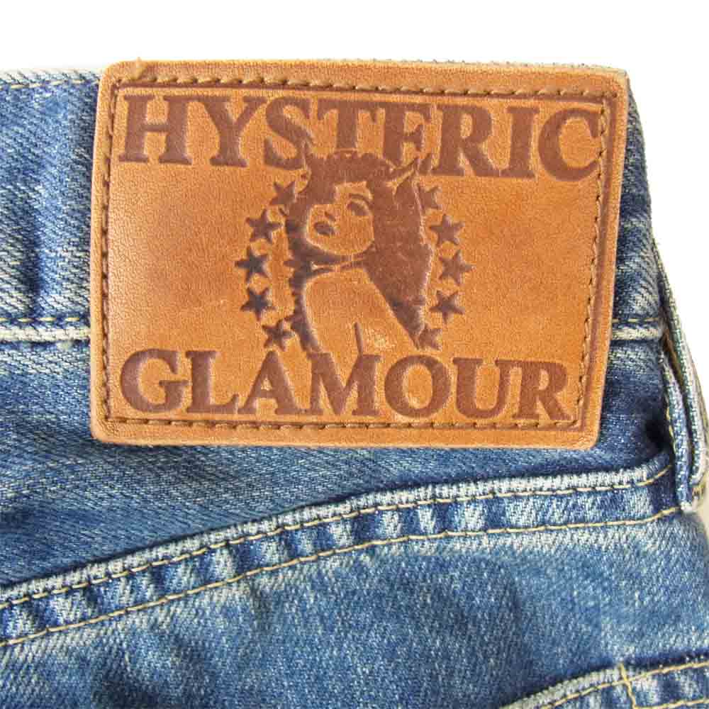 HYSTERIC GLAMOUR ヒステリックグラマー 0243AP17 SP加工 小窓 リメイク セルビッチ ダメージ デニム パンツ インディゴブルー系 34【中古】