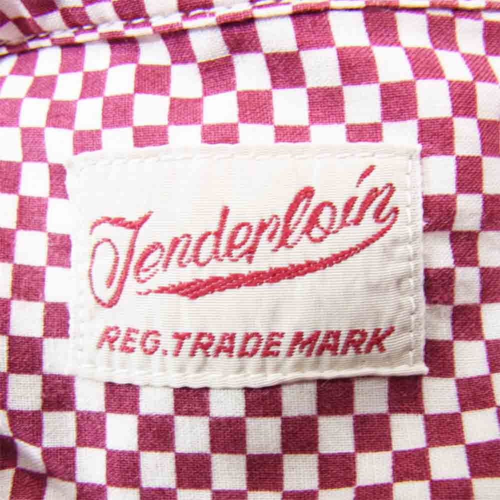 TENDERLOIN テンダーロイン T-SADDLEMAN SHT サドルマン ウエスタン シャツ 白×エンジ S【中古】