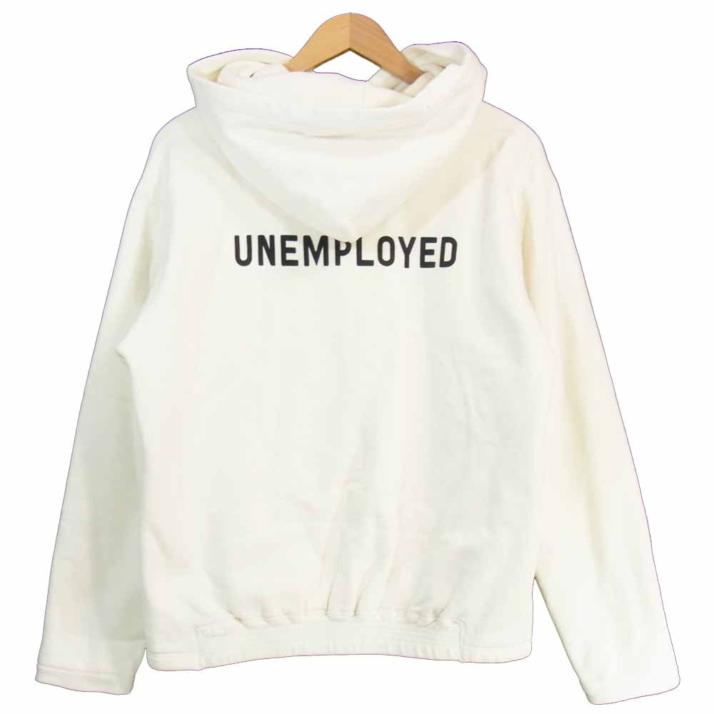 TENDERLOIN テンダーロイン UNEMPLOYED ロゴ スウェット プルオーバー パーカー  ホワイト系 S【中古】
