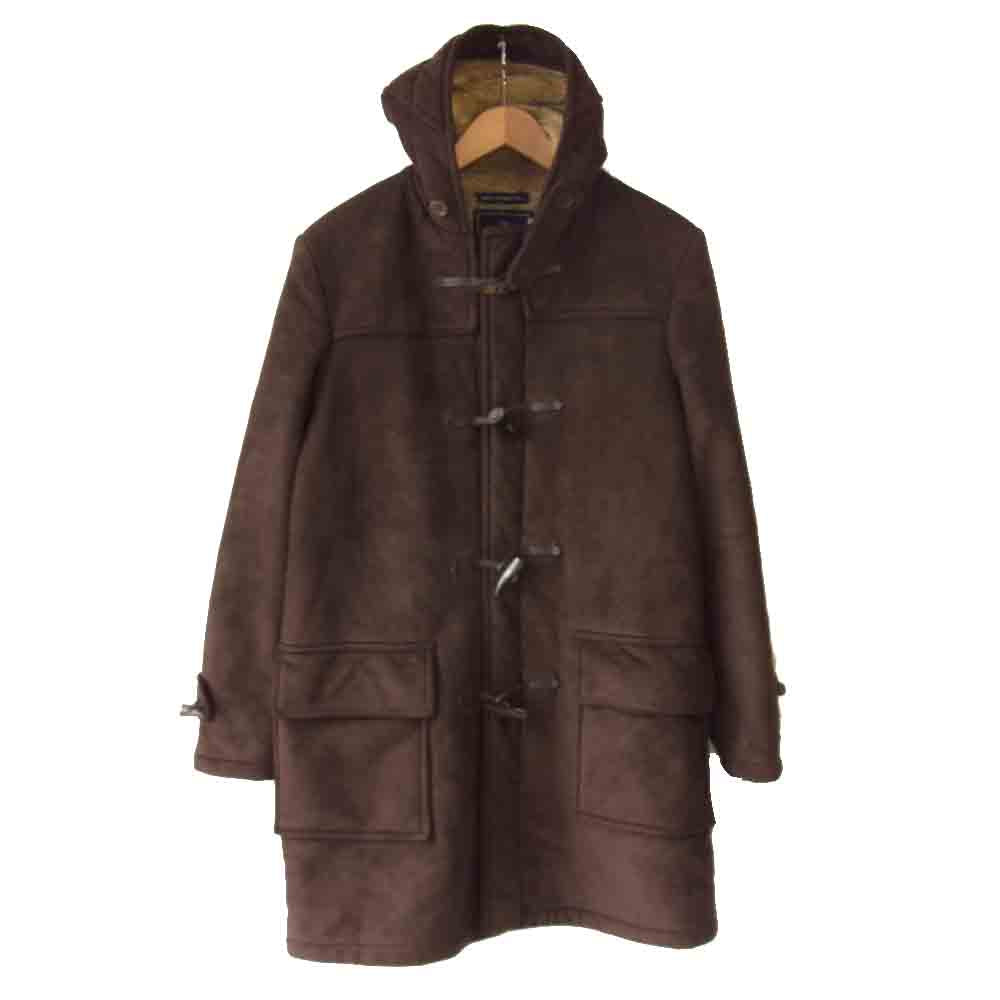 Gloverall グローバーオール 裏ボア フェイクムートン ダッフルコート  ブラウン系 L【中古】
