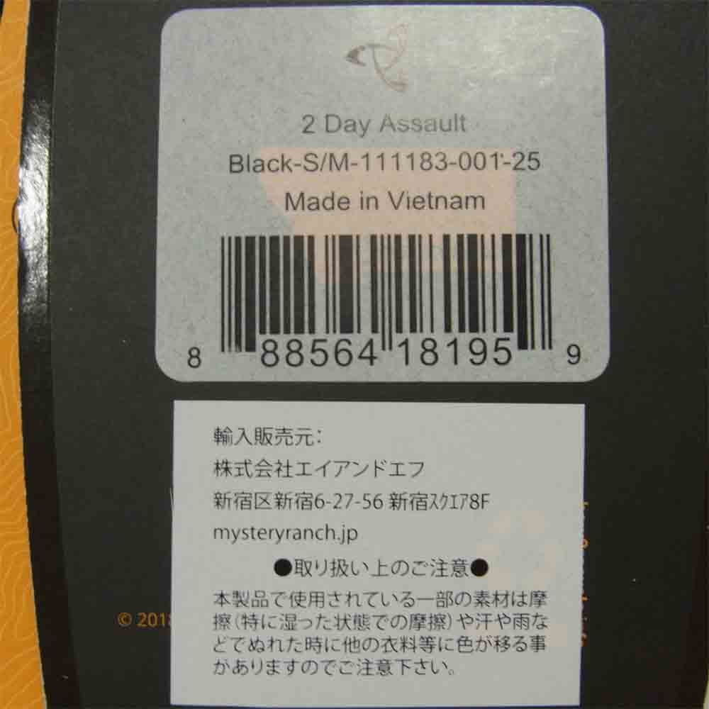 MYSTERY RANCH ミステリーランチ 2 Day Assault Black アサルト リュック バックパック ブラック系【新古品】【未使用】【中古】