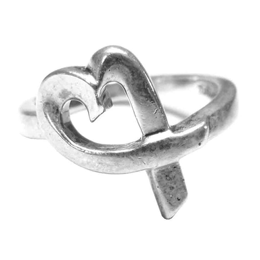 TIFFANY&Co. ティファニー ラビング ハート リング シルバー系 11.5号程度【中古】