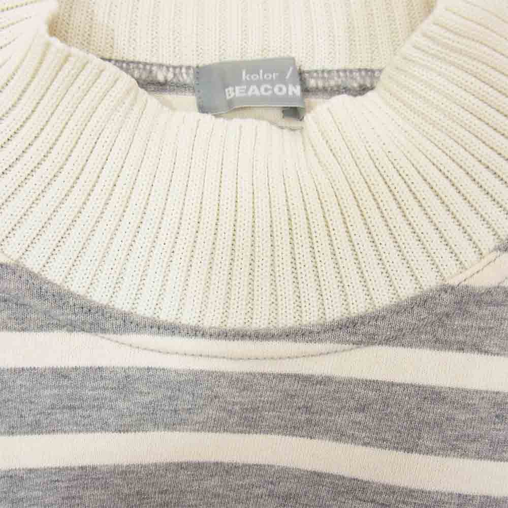 カラー 20AW 20WBM-T07238 未使用品 リブ モックネック カットソー グレー系 3【極上美品】【中古】