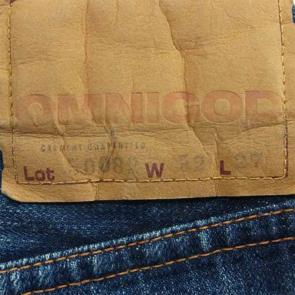 OMNIGOD オムニゴッド 50-0082A 14oz セルヴィッチ デニム パンツ 5P カレッジ フィット ジーンズ インディゴブルー系 32【新古品】【未使用】【中古】