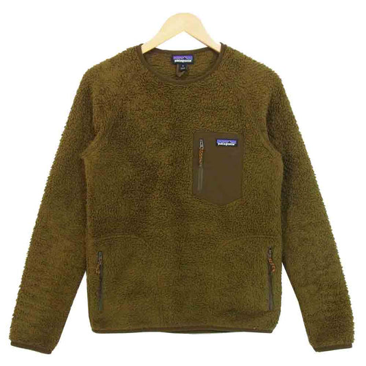patagonia パタゴニア 18AW 25895FA18  ロスガトス クルーネック プルオーバー フリース ジャケット カーキブラウン系 S【中古】