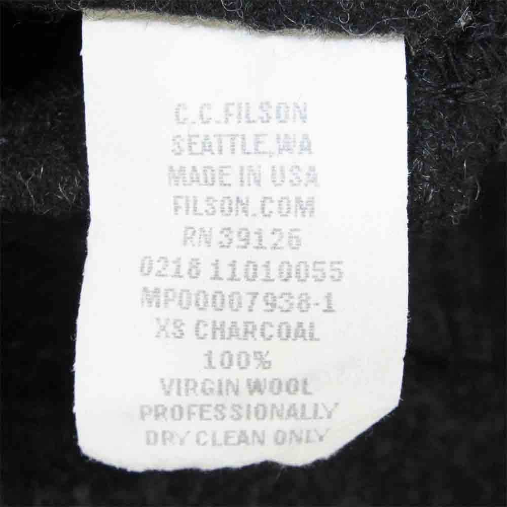 FILSON フィルソン 11010055 MACKINAW WOOL VEST マッキーノ ウール ベスト チャコール系 XS【新古品】【未使用】【中古】