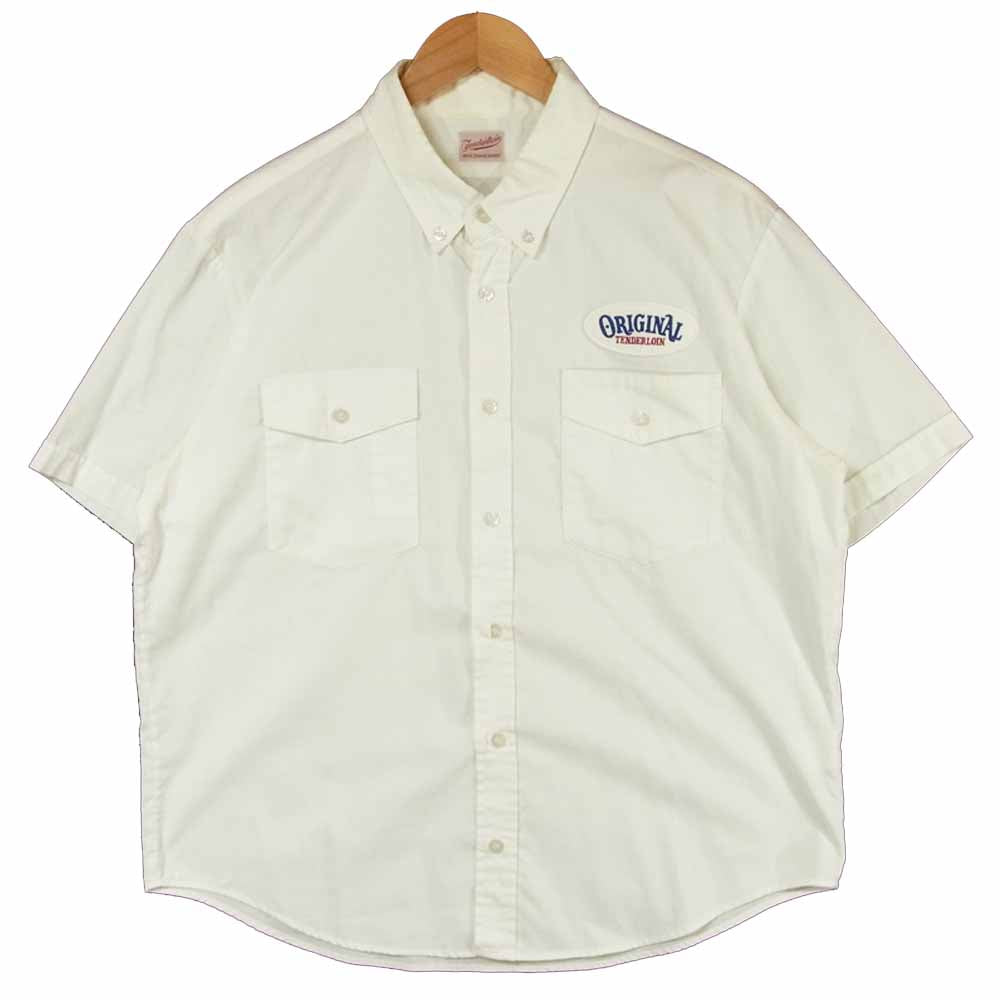 TENDERLOIN テンダーロイン T-WORK SHT U BD S/S 半袖 ワークシャツ 日本製 ホワイト系 M【中古】
