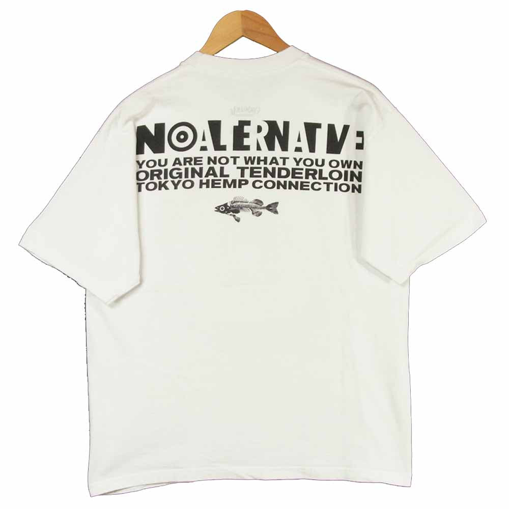 TENDERLOIN テンダーロイン T-TEE NA 半袖 Tシャツ コットン アメリカ製 ホワイト系 L【中古】