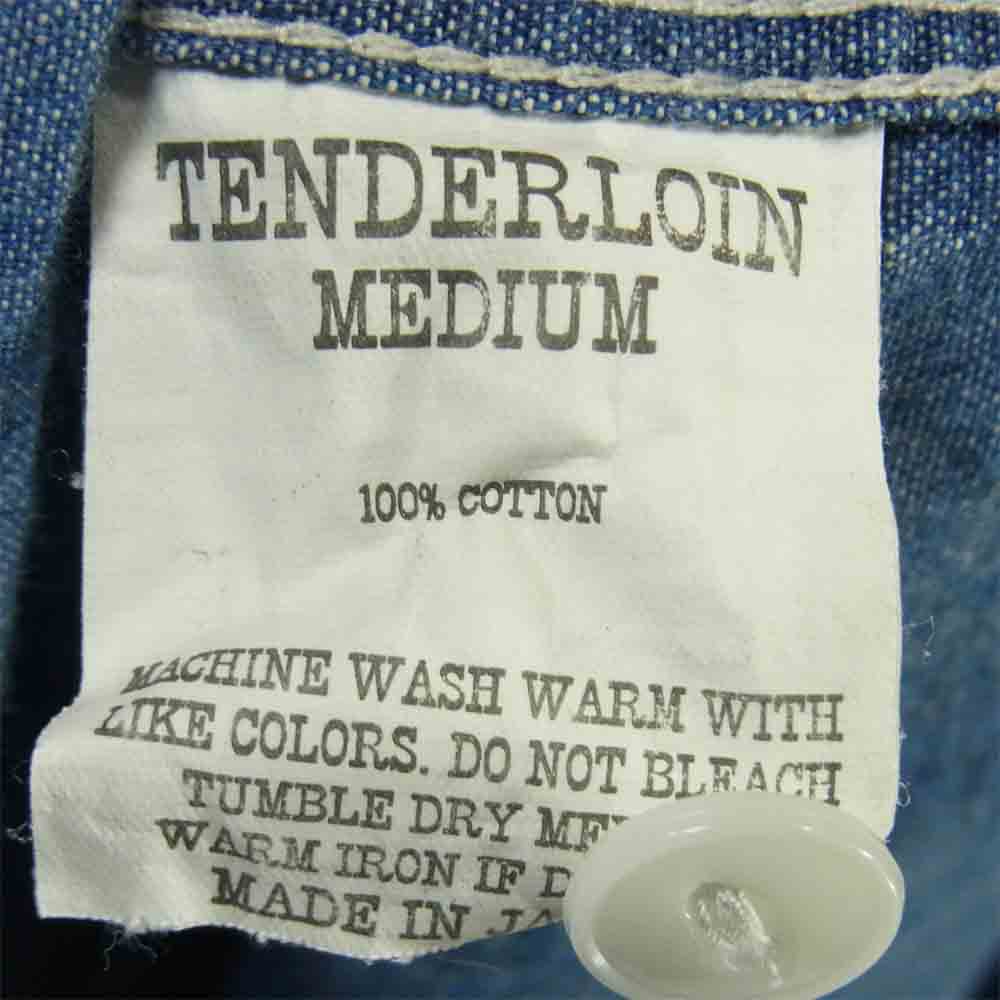 TENDERLOIN テンダーロイン T-CHAMBRAY SHT シャンブレー 長袖 シャツ コットン 日本製 ブルー系 M【中古】